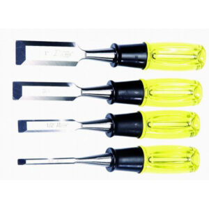 WOOD CHSL CRVG SET 4PCS 1/2In -3/4In -