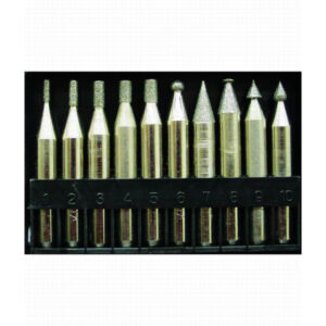 FILE SET DIAMOND COATED 10PCS 6.35X45MM