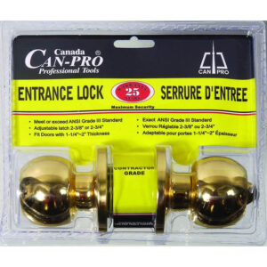 DOOR LOCK ENT BRS ADJ LAT 9151ET/PB