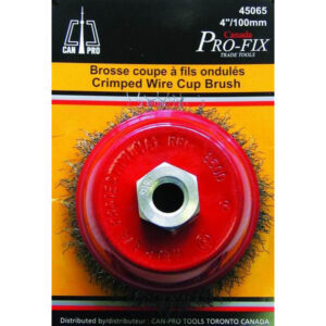 WIRE BRUSH CUP CRIMPED 4In STL