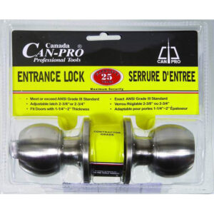 DOOR LOCK ENT SLVR ADJ LTCH 9151ET/SS