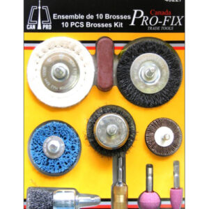 WIRE BRUSH KIT 10PCSX3In BUFFING WHEEL