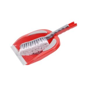 DUST PAN W/BRUSH BLACK