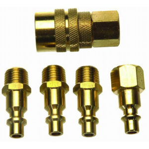 AIR QUICK COUPLER SET 5PCS BRASS