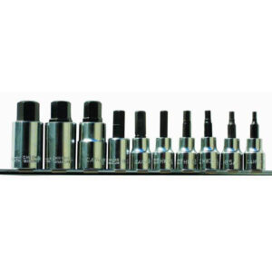 SKT SET HEX BIT 3/8&1/2In DR 10PCS SAE