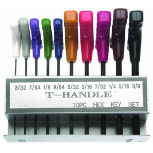 HEX KEY SET T-HANDLE 10PC MET