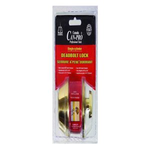 DOOR LOCK D-DBOLT BRS S-CYL