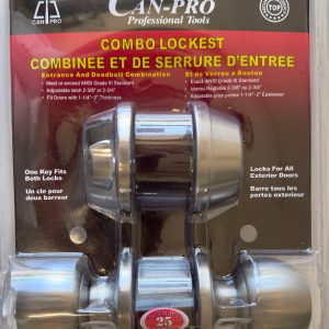 DOOR LOCK COMBO ENT+DDBLT SILVER