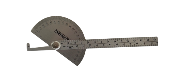 LEVEL PROTRACTOR HALF-ROUND
